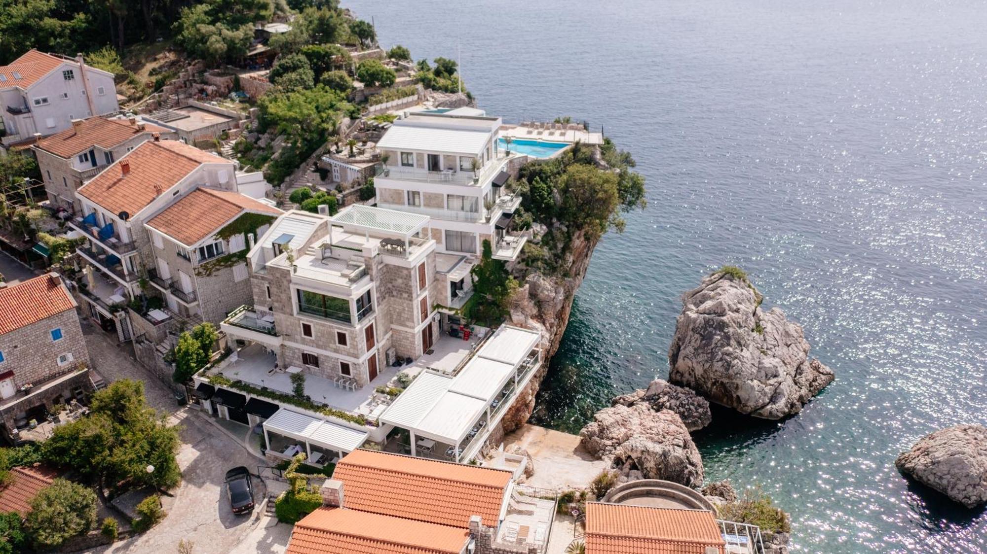 Blanche Cliff Apartments Sveti Stefan Eksteriør billede